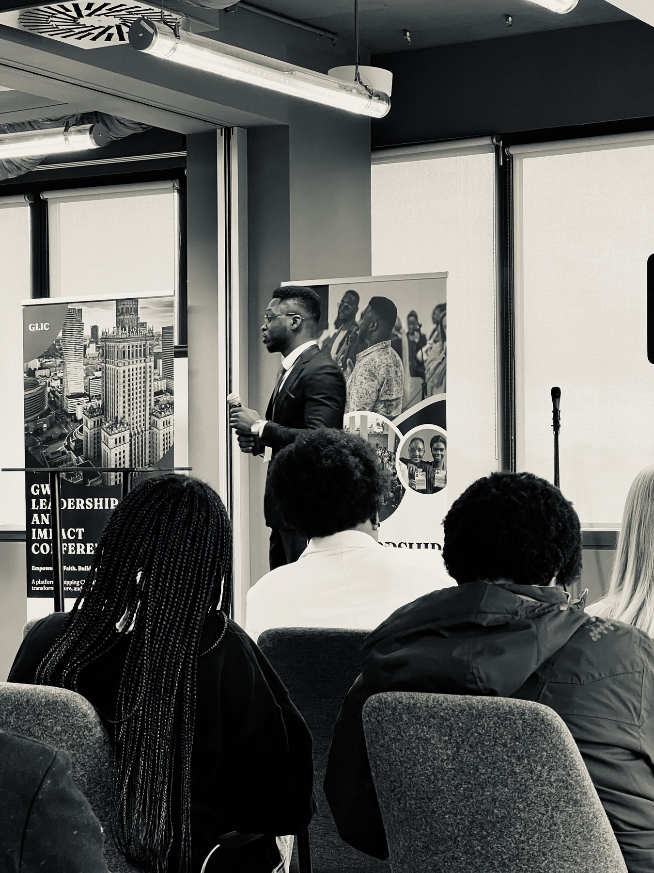 Adeleke Samuel speaking at the FailUp Conference in Warsaw